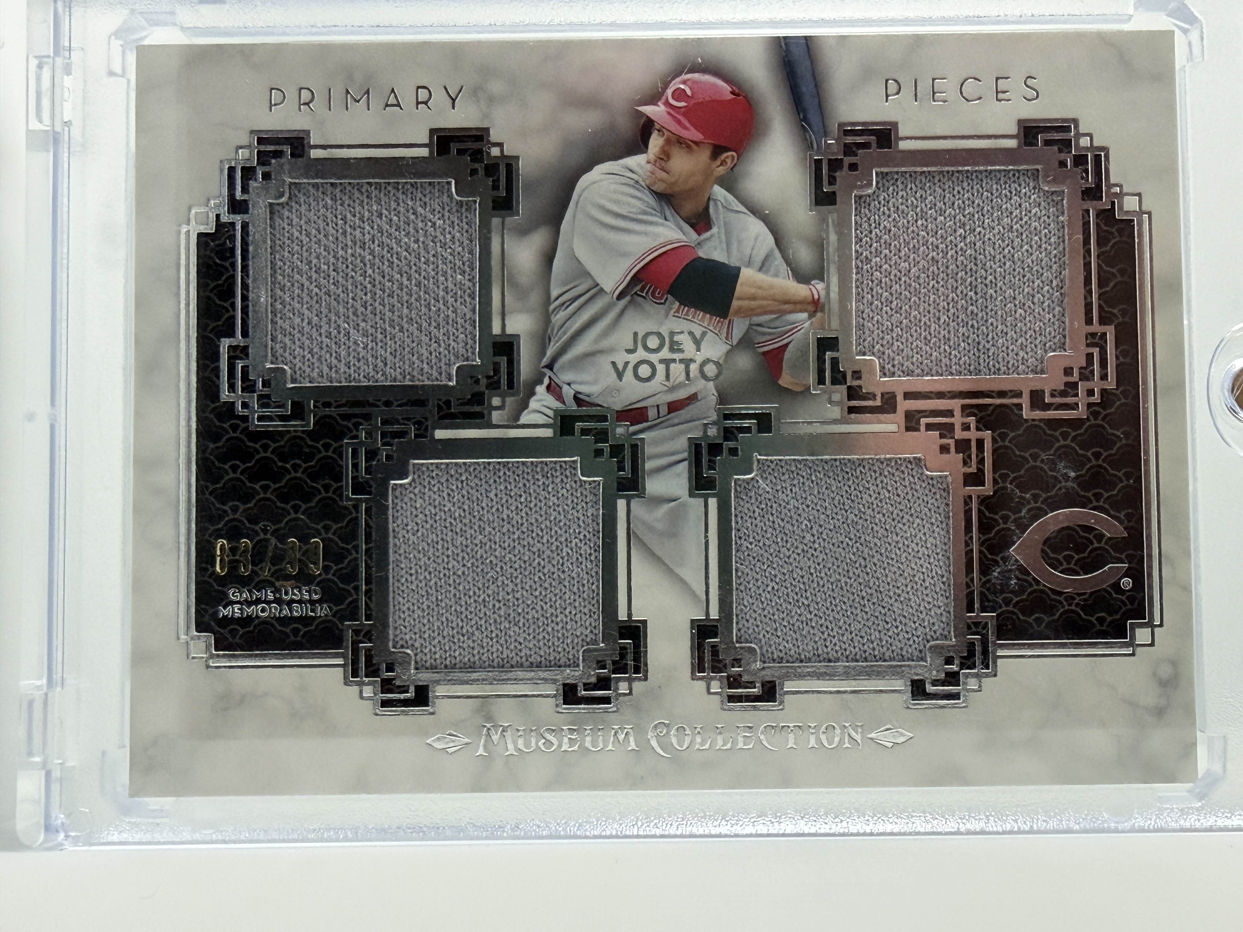 Joey Votto 2014 Topps Museum Collection Primary Pieces Quad Relic 83/99
