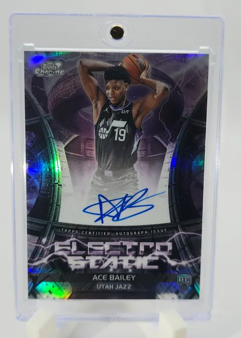 Ace Bailey 2025-26 Topps Cosmic Chrome Basketball - Electro-Static Signatures #ESS-AB