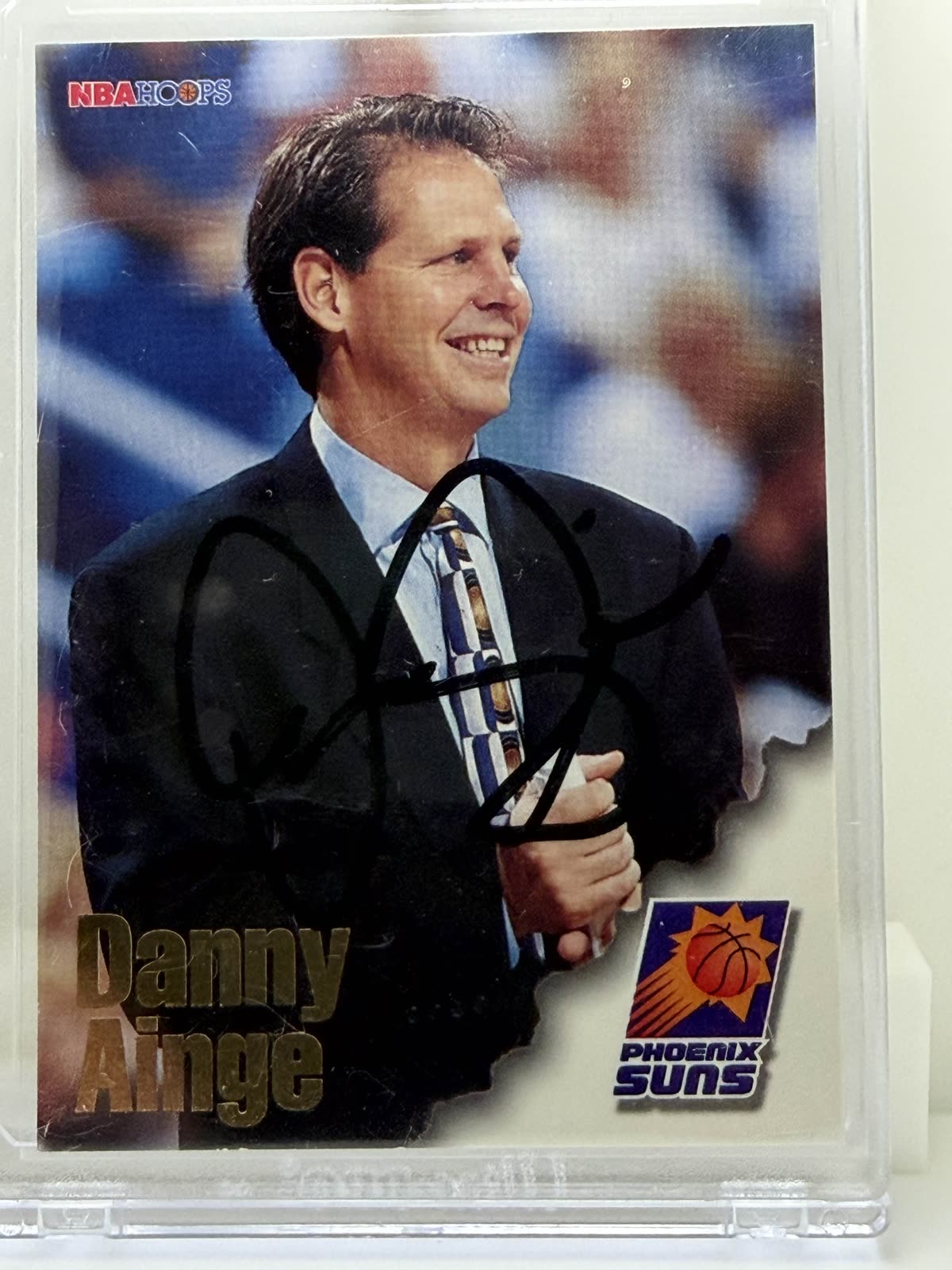 Danny Ainge 1996-97 NBA Hoops #269 Auto, Phoenix Suns Head Coach