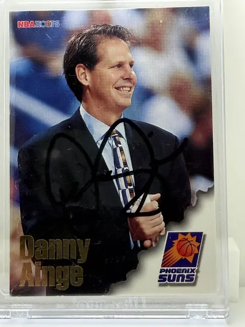 Danny Ainge 1996-97 NBA Hoops #269 Auto, Phoenix Suns Head Coach