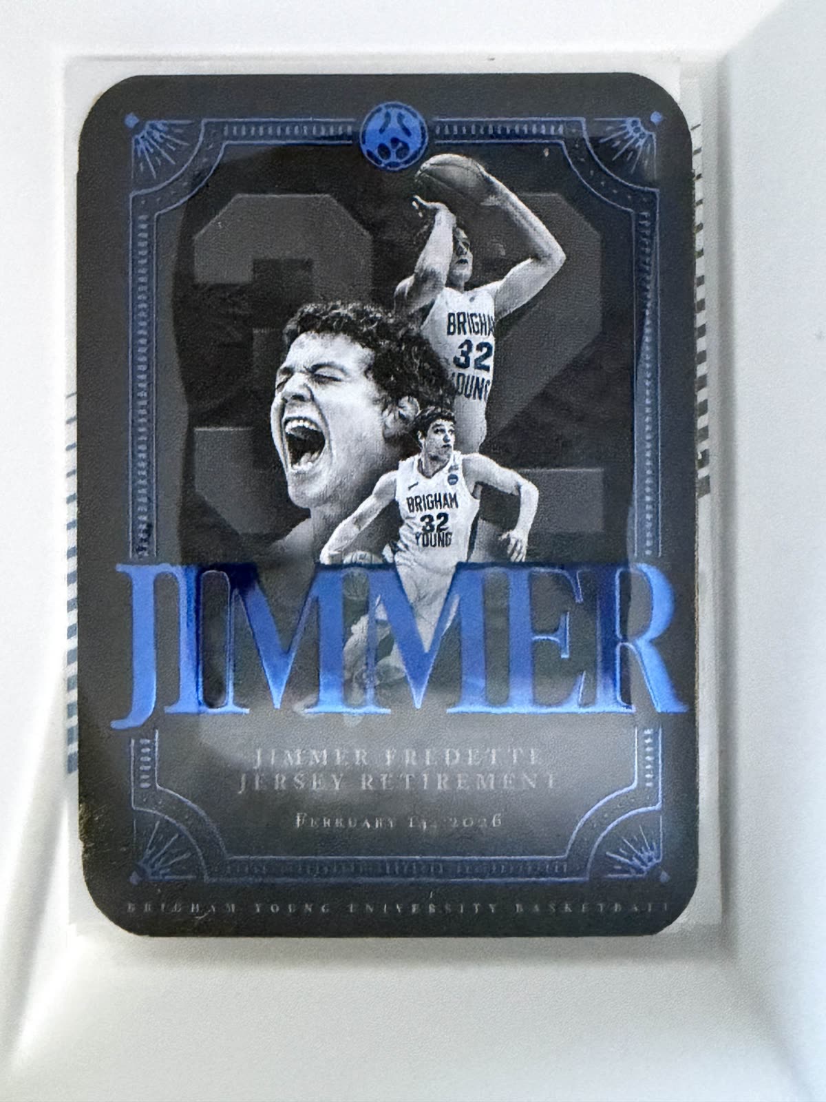 Jimmer Fredette BYU Jersey Retirement Commemorative Card