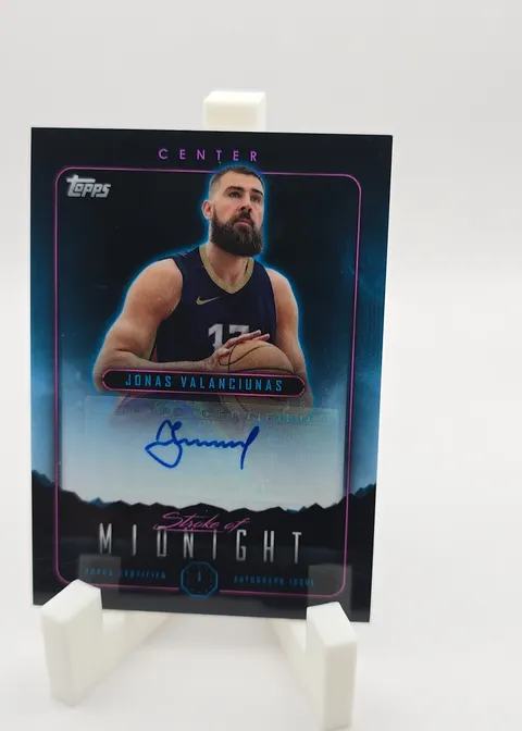 Jonas Valanciunas 2024 Topps Midnight Basketball - Stroke of Midnight Autographs #SMA-JV