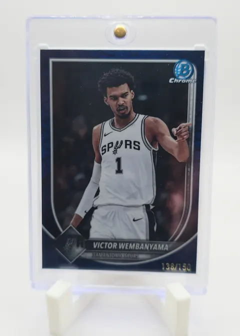 Victor Wembanyama 2024-25 Bowman Chrome Basketball - Veterans #BCV-143 Blue Refractor