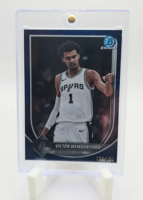 Victor Wembanyama 2025-26 Bowman Chrome Basketball - Veterans #BCV-143 Blue Refractor